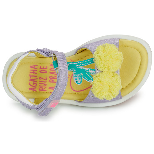 Agatha Ruiz de la Prada - SANDALIA CEREZAS - Violet / Jaune