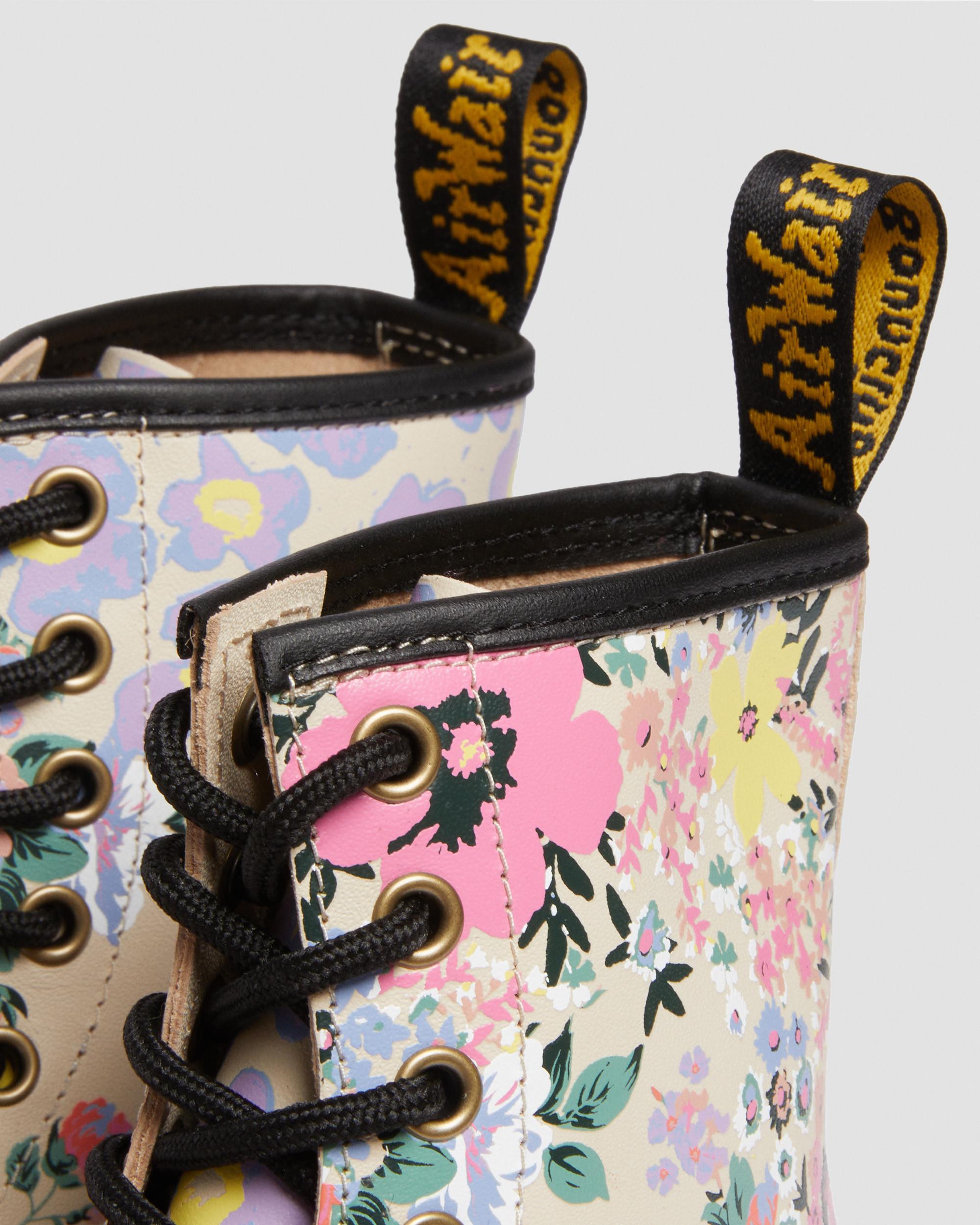 1460 Floral Mash Up Leather Lace Up Boots