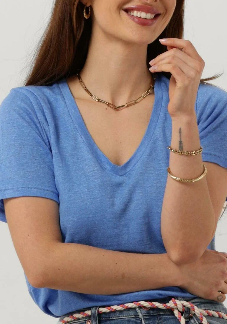 CIRCLE OF TRUST blauwe circle of trust t-shirt mila tee