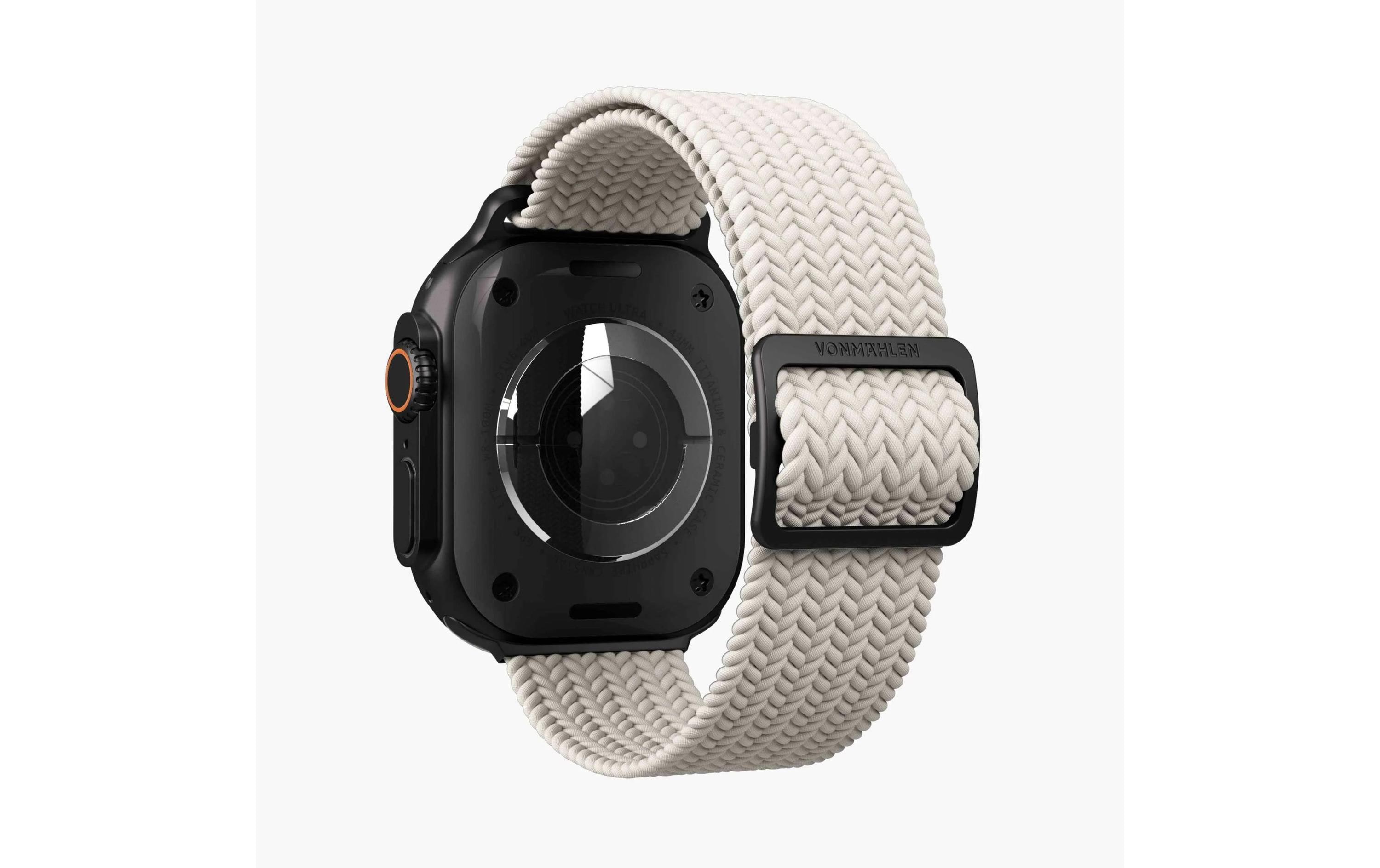 Armband Woven Loop Apple Watch 44/45/46/49 mm Cream BlackArmband für Apple Watch 44/45/46/49 mm
