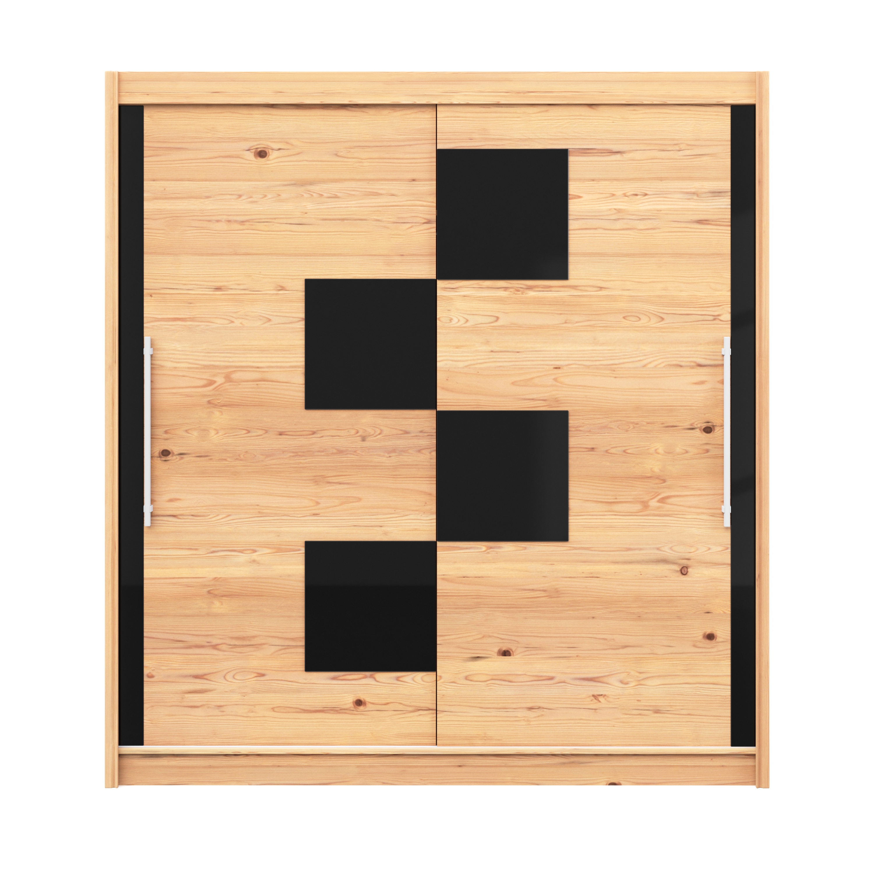 Kleiderschrank Schiebetüren Holz NOVE 200 cm