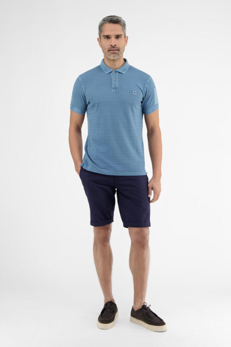 Lerros blauwe heren polo