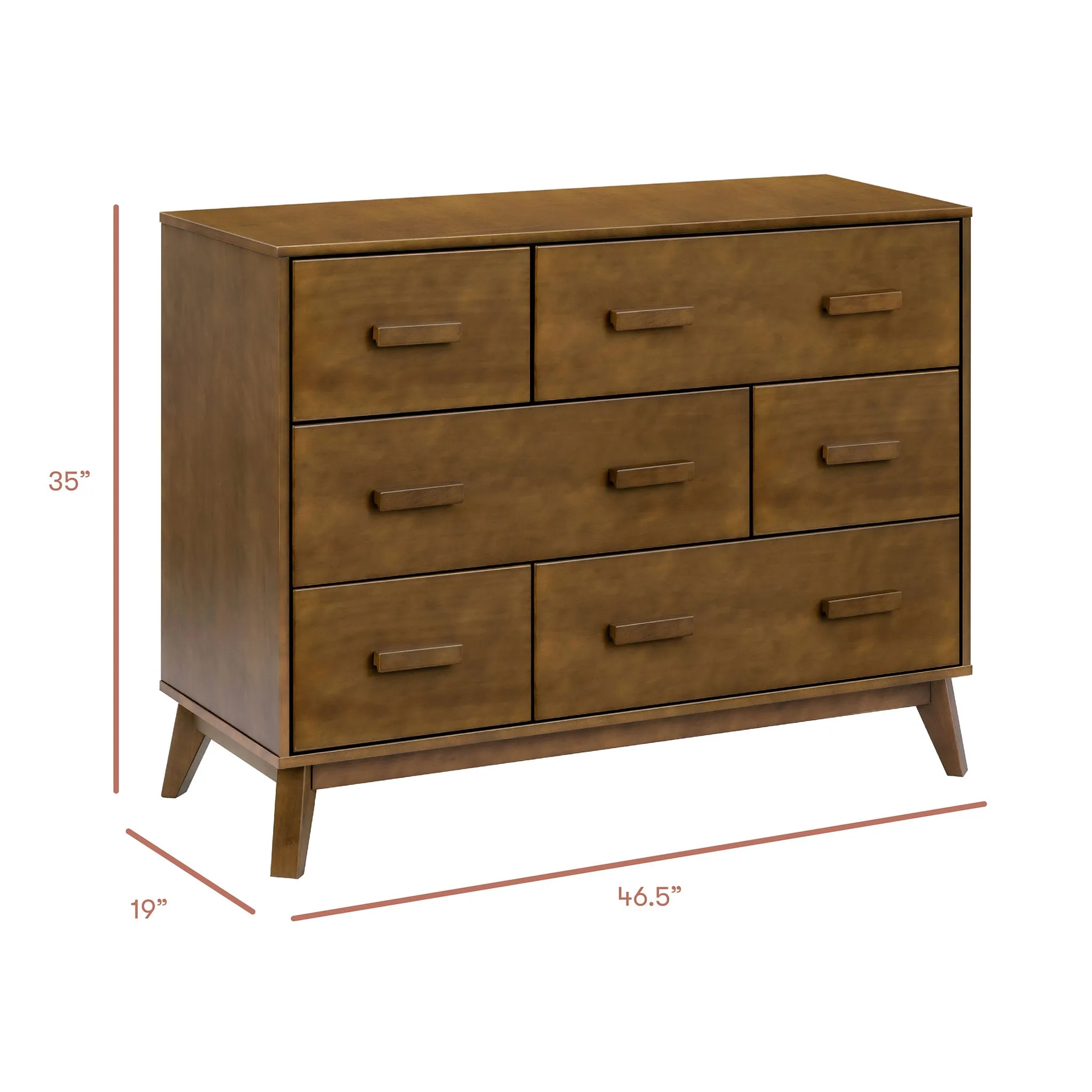 Babyletto Bureau 6 tiroirs Scoot - Naturel Noisette