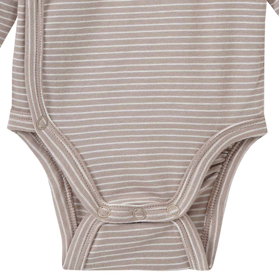 Topomini Newborn Wickelbody mit feinen Streifen beige