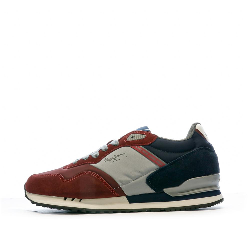 Pepe jeans Baskets Bordeaux/Marine Homme Pepe jeans London Awake