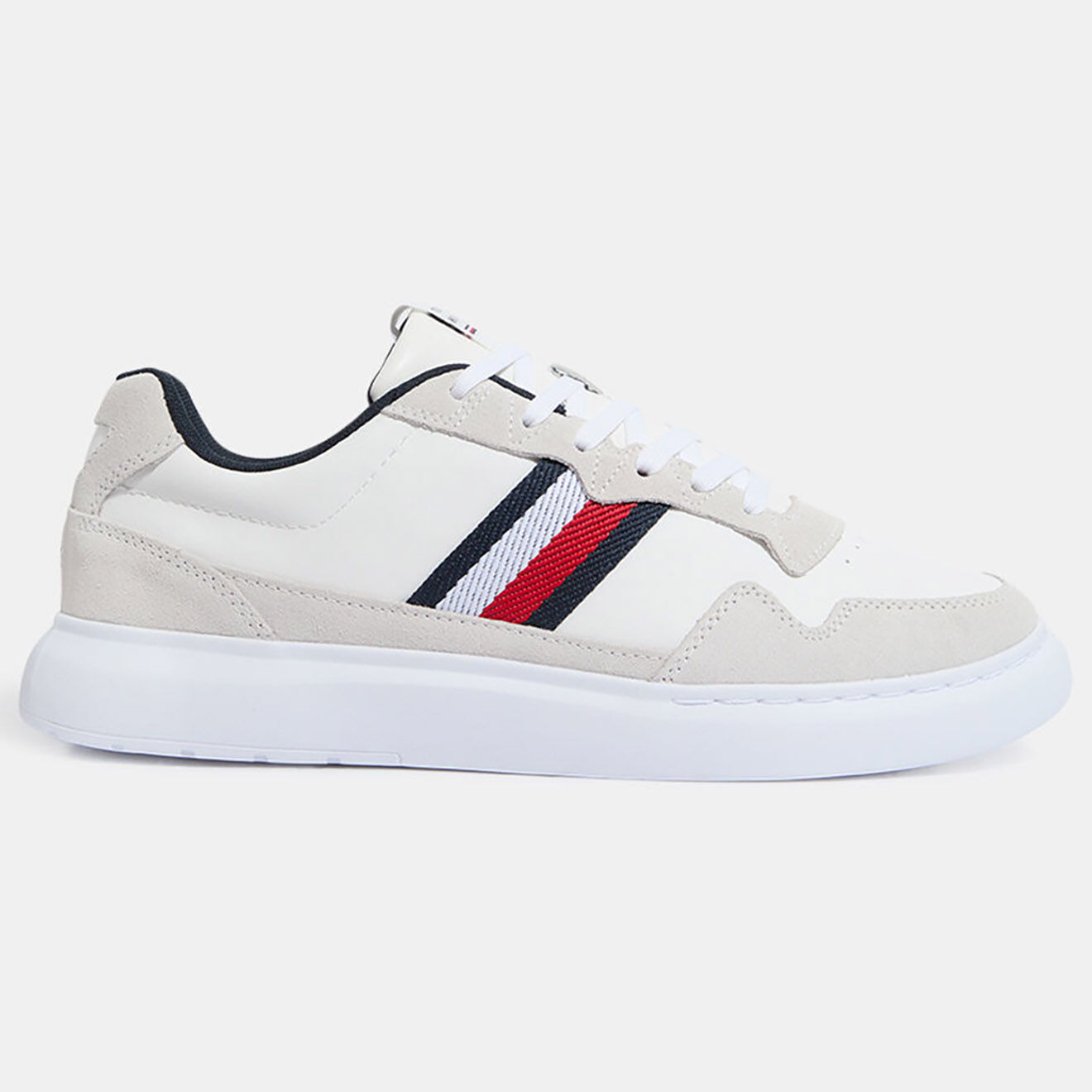 Tommy Hilfiger Baskets en Cuir Lightweight beige/blanc