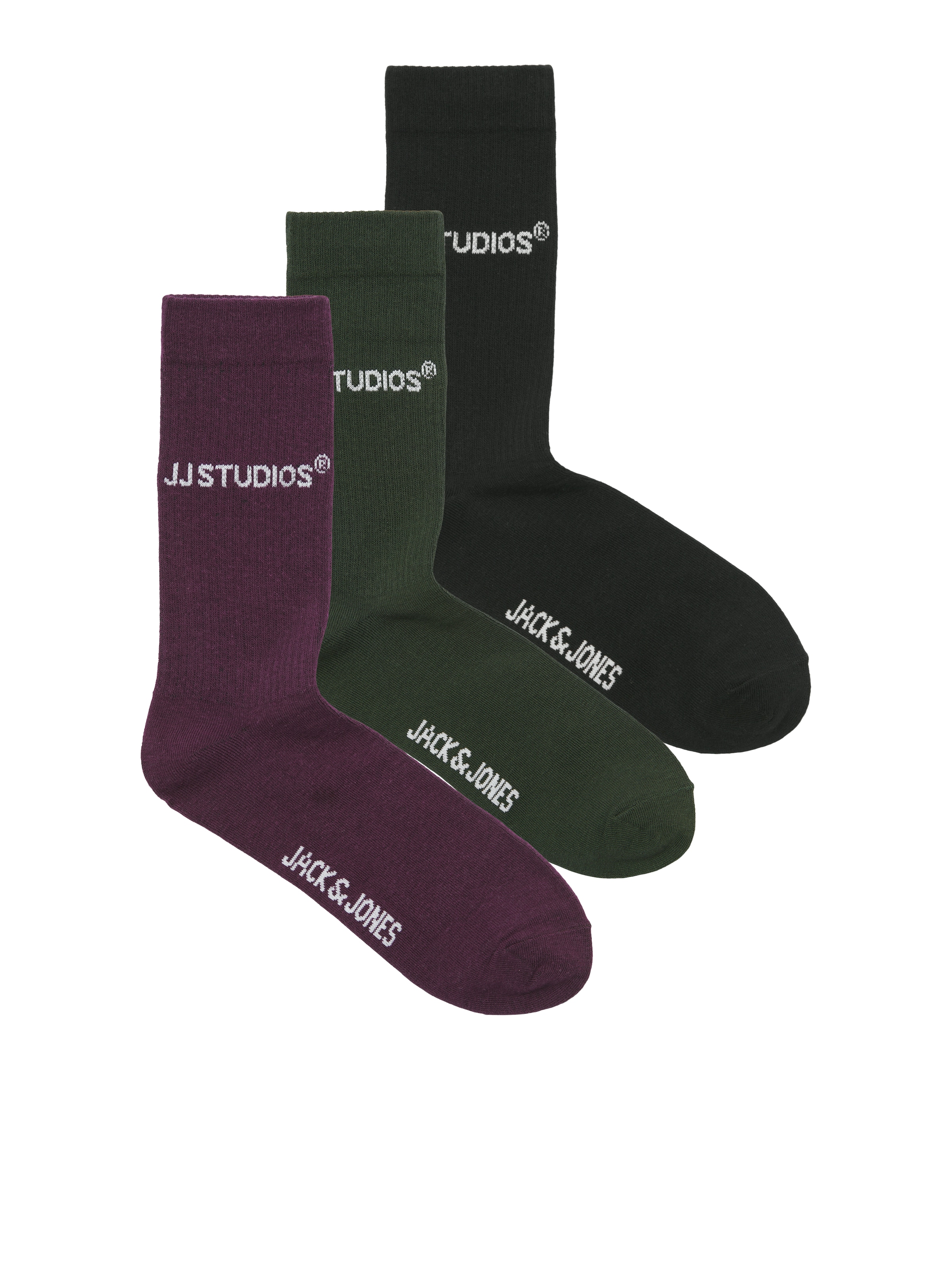Jack & Jones Freizeitsocken »JACSOHO TENNIS SOCKS 3 PACK NOOS« Packung, 3 Stk. tlg. mit Logostickerei