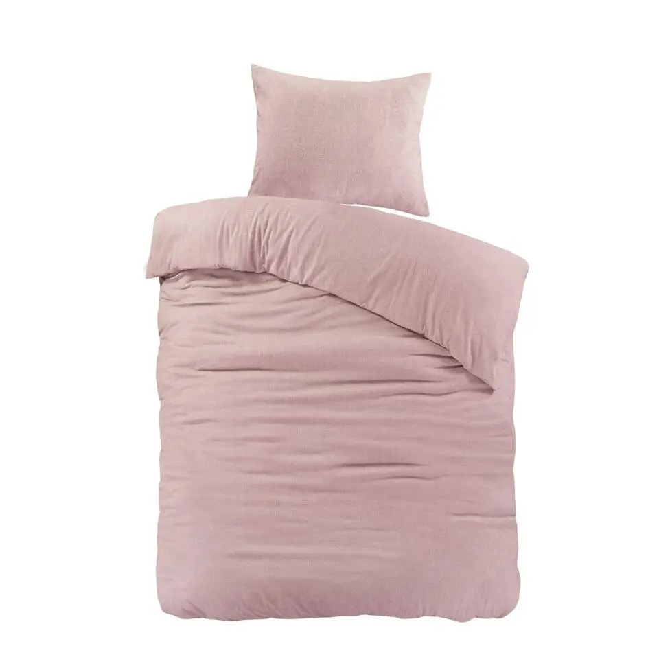 Papillon dekbedovertrek Brienz flanel - 140x200/220cm - Roze