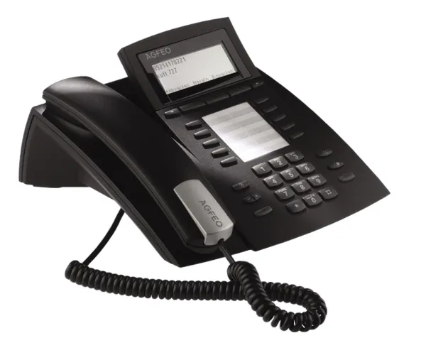 AGFEO ST 42, Analog telefon, 1000 entries, Nummervisning, Sort