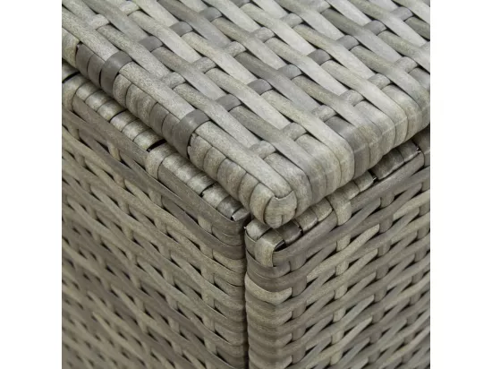 Prolenta Premium - Boîte de rangement de jardin résine tressée 180x90x70 cm gris