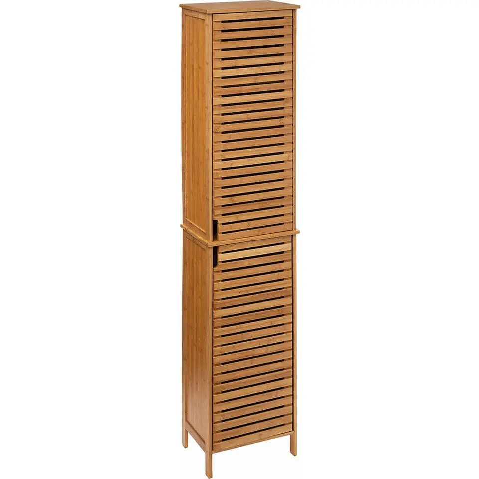 5Five Kolomkast - hoog - 33 x 28 x 168 cm - bamboe - bruin