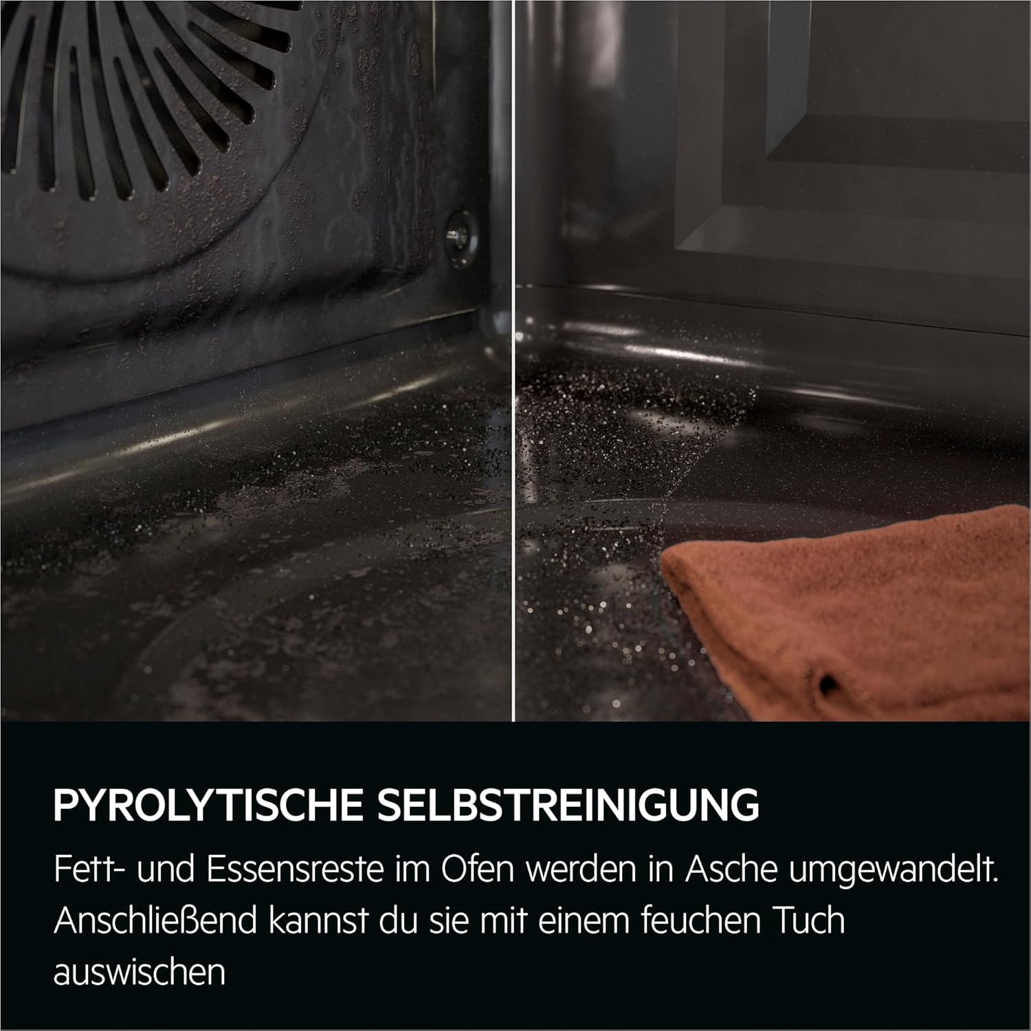 AEG Wifi Einbaubackofen,Serie 7 TFT-Full-Touch-Farbdisplay mit Kochassistent, Made in Germany, Pyrolyse Selbstreinigung, Kerntemperatursensor: für Punktgenaues Garen, Schwarz, TE7PB62WAB