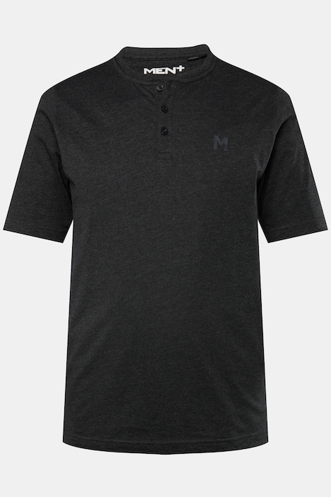 Men+ Henley, 2er-Pack, Basic, Halbarm, Rundhals, bis 8 XL