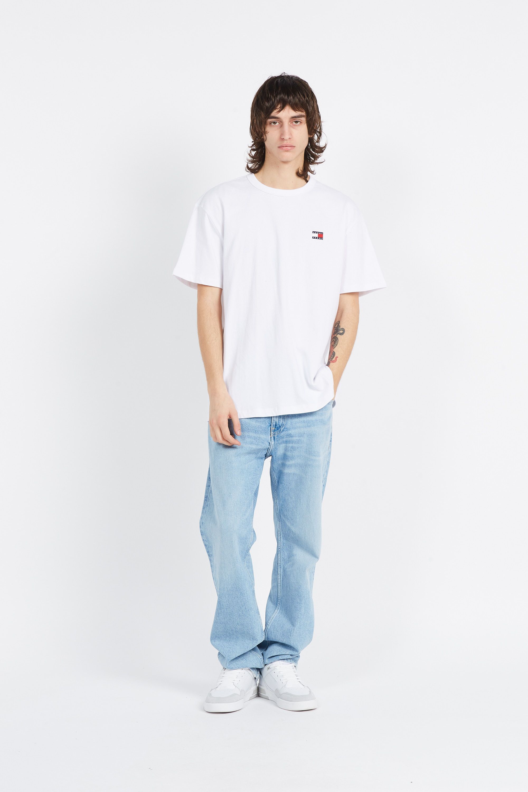 TOMMY JEANS T-shirt  TJM REG BADGE  Blanc
