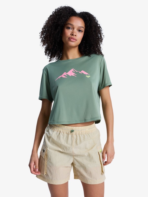 Boundless Spirit 3 T-Shirt technique à manches courtes Vert Femme