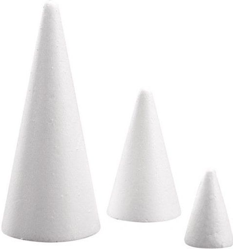 Styropor Kegel - 12 cm - Knutselmateriaal