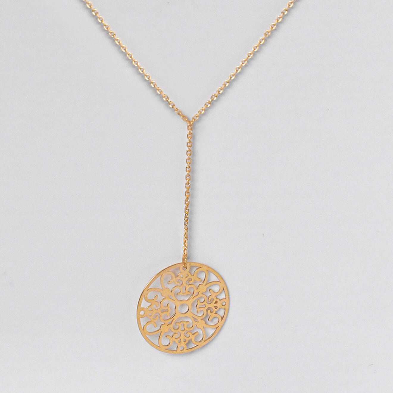 Instant d'Or Collier Rosace pendante or jaune
