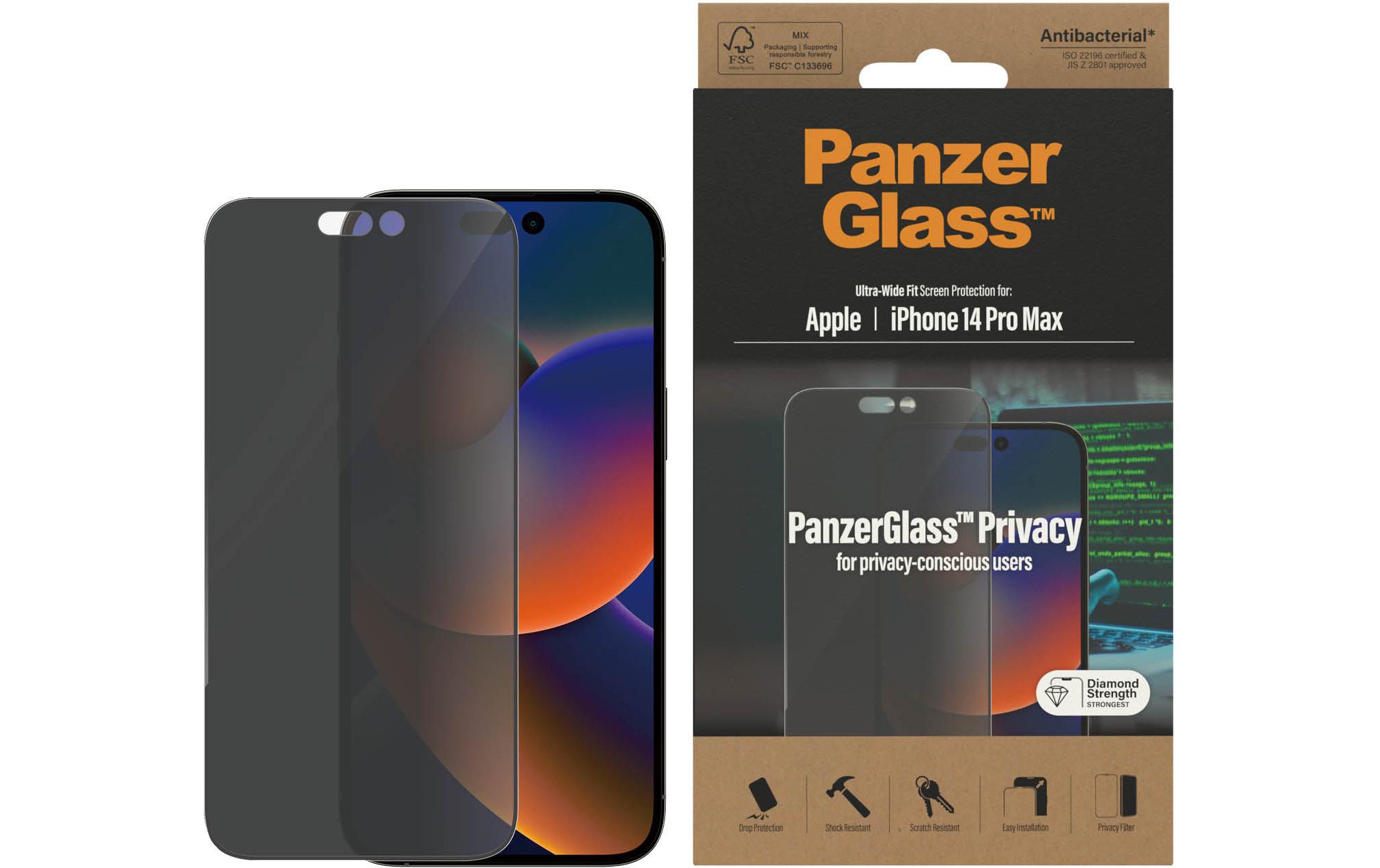 Displayschutz Ultra Wide Fit Privacy iPhone 14 Pro MaxDisplay-Schutzfolie für das Apple iPhone 14 Pro Max