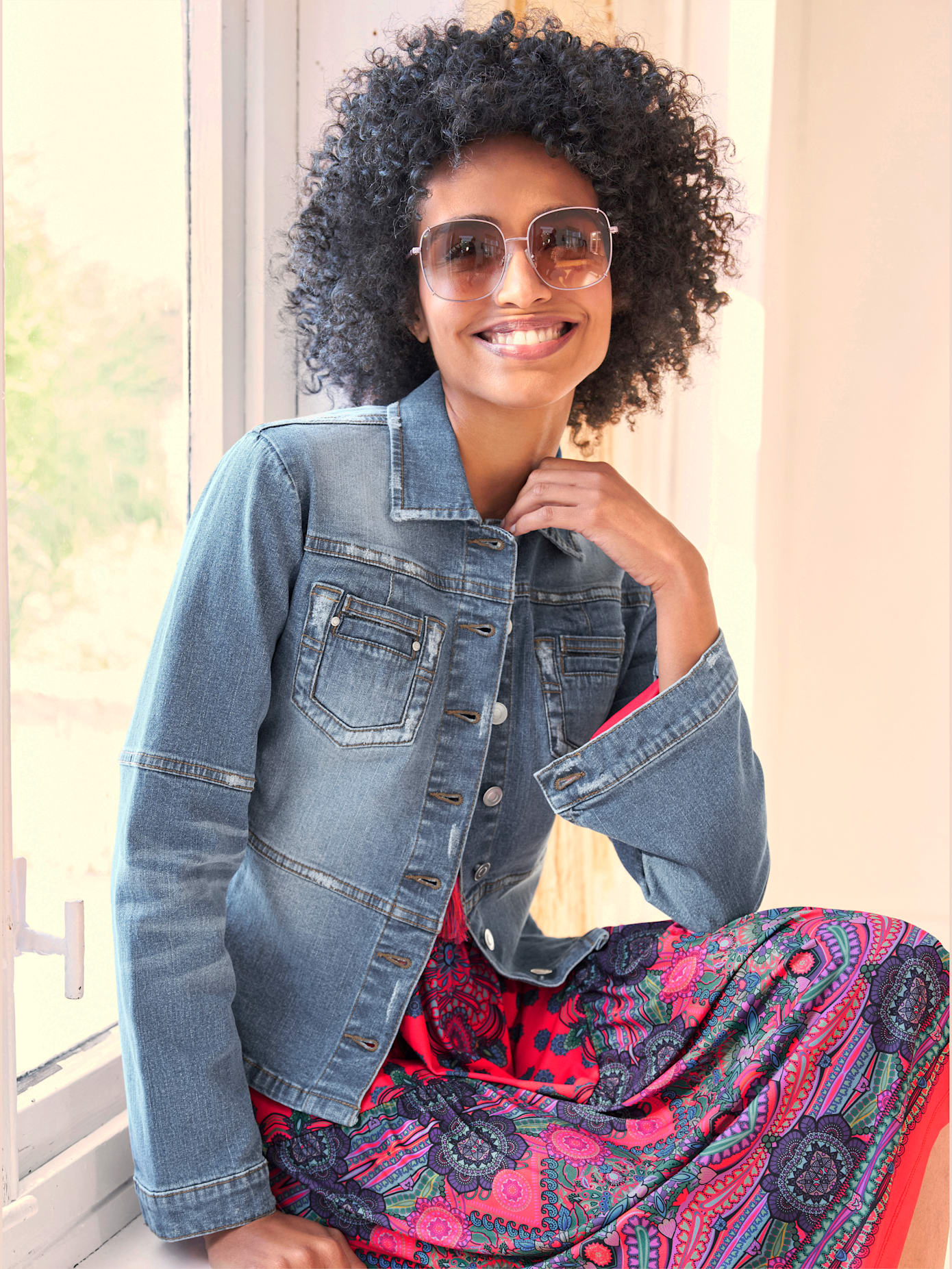 Blazer en jean facile à assortir pour la mi-saison