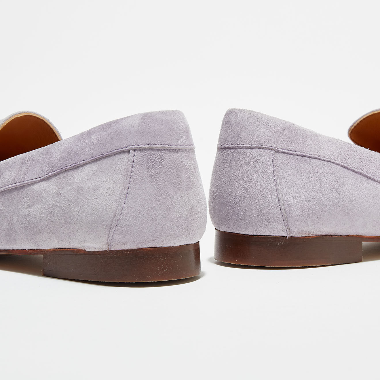 Quartier Latin Mocassins en Velours de Cuir Heart parme
