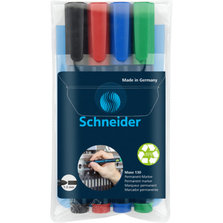 Schneider Maxx 130 4er-Etui Permanent-Marker - 1-3 mm