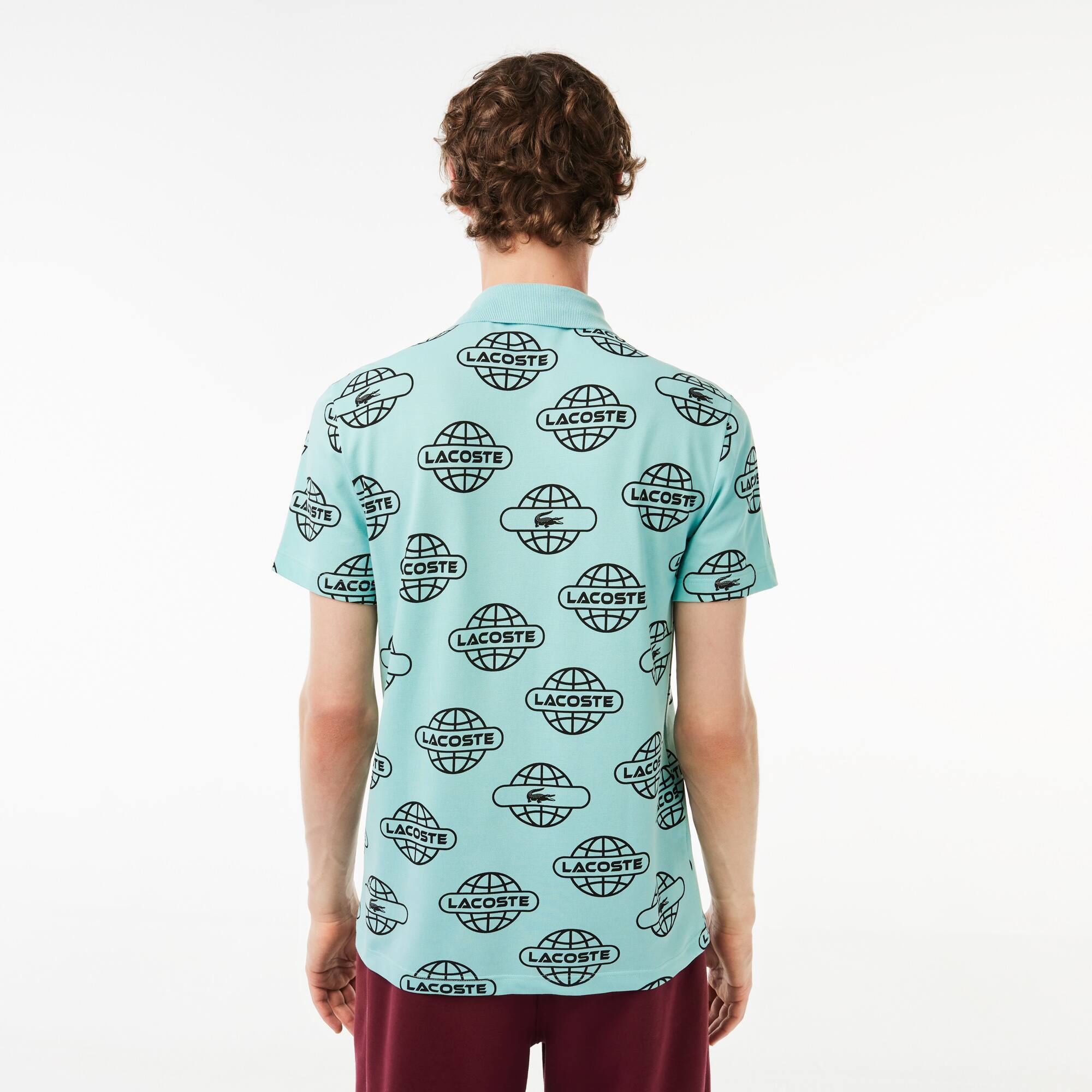 LACOSTE Movement Poloshirt aus leichtem Piqué mit Globe-Aufdruck Kurze Ärmel - Grün - Lacoste - Herren