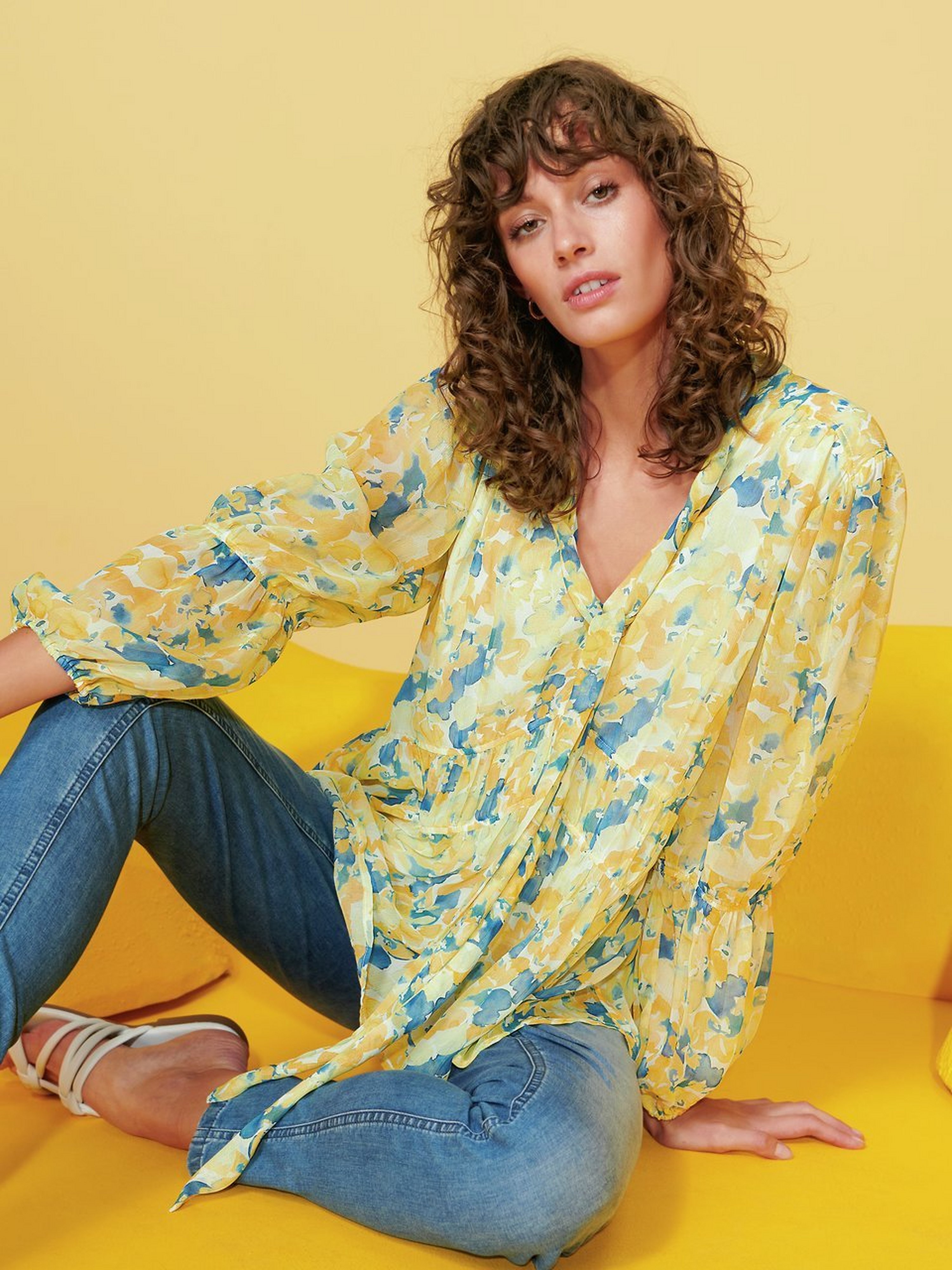 Bluse mit 3/4-Arm