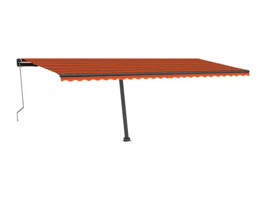 Auvent automatique capteur de vent LED 600x350 cm Orange marron