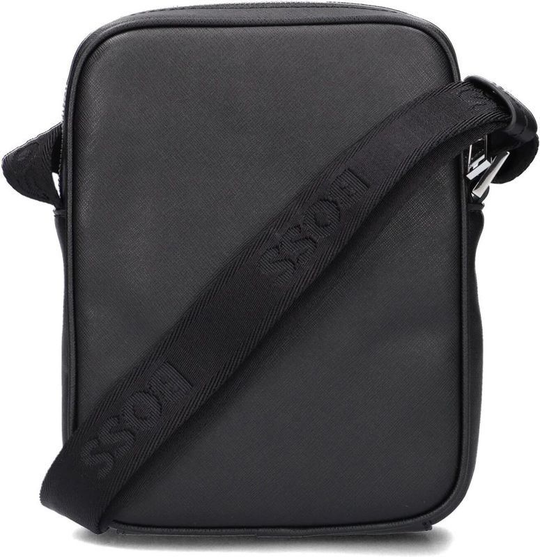 BOSS Zair Reporter - Schoudertas - Black - Leder, Polyester, Polyamide