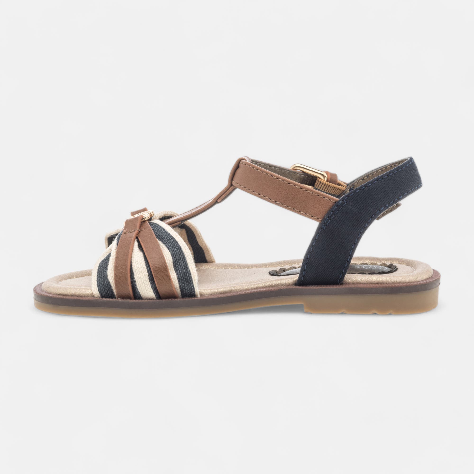 Nu-pieds Fille cognac