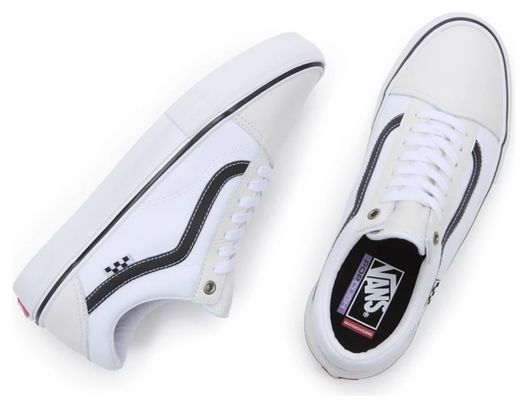 Chaussures Vans Skate Old Skool Cuir blanc/Blanc
