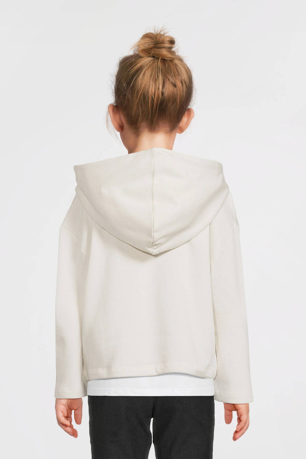 NAME IT hoodie NKFVIALA met printopdruk ecru