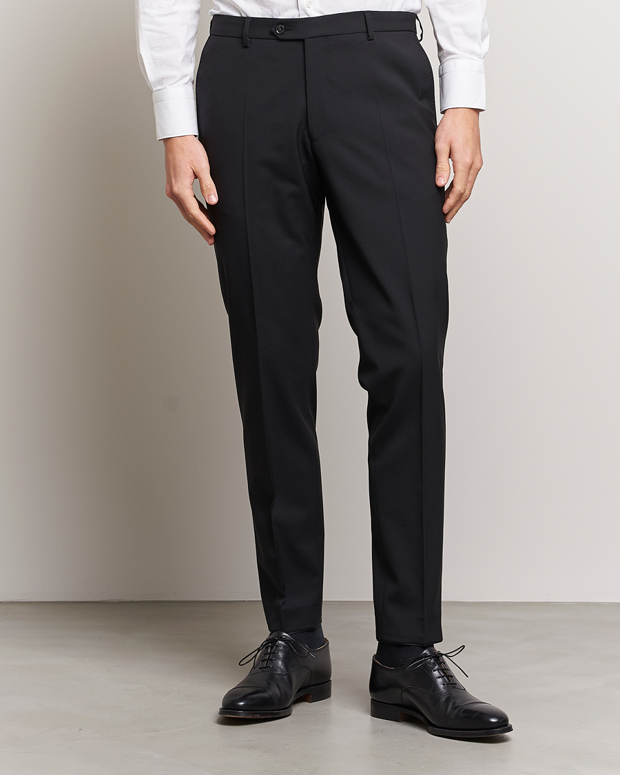 Oscar Jacobson Denz Wool Trousers Black
