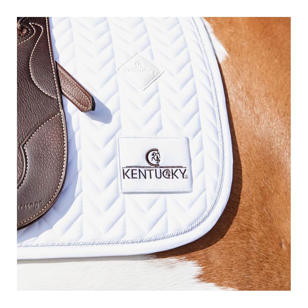 Kentucky FISHBONE COMPETITION - Tapis dressage blanc