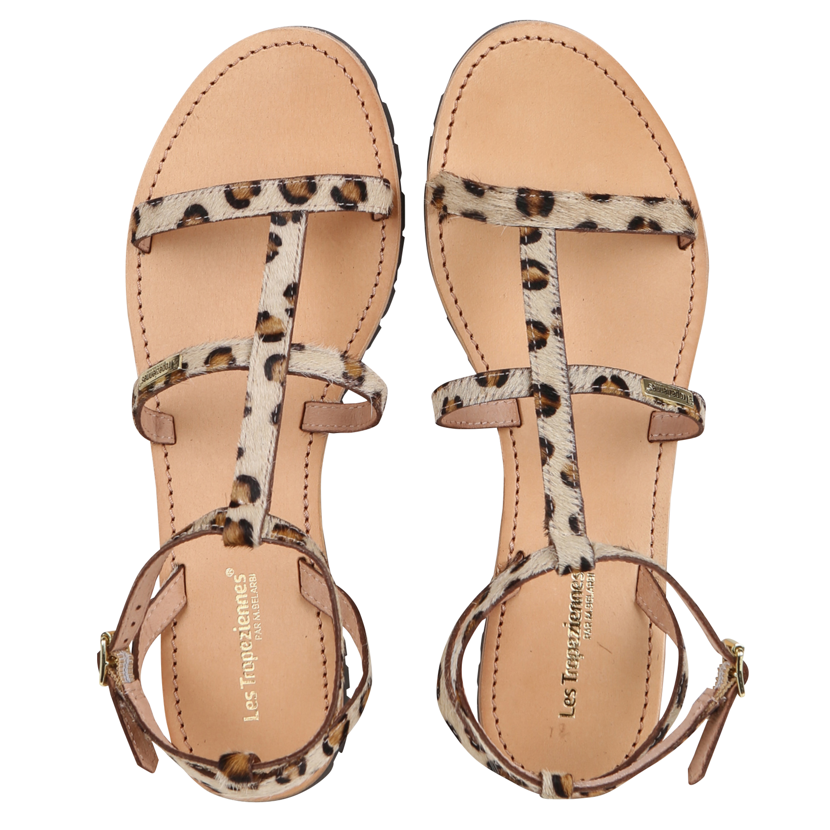 HEXOM - Sandales plates en cuir | Marron