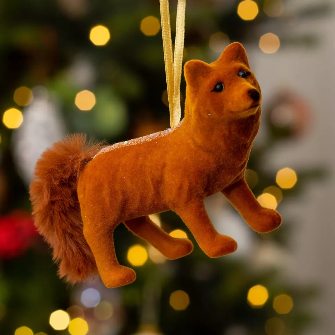 Renard de Noël à suspendre (H7 cm) Filou Marron
