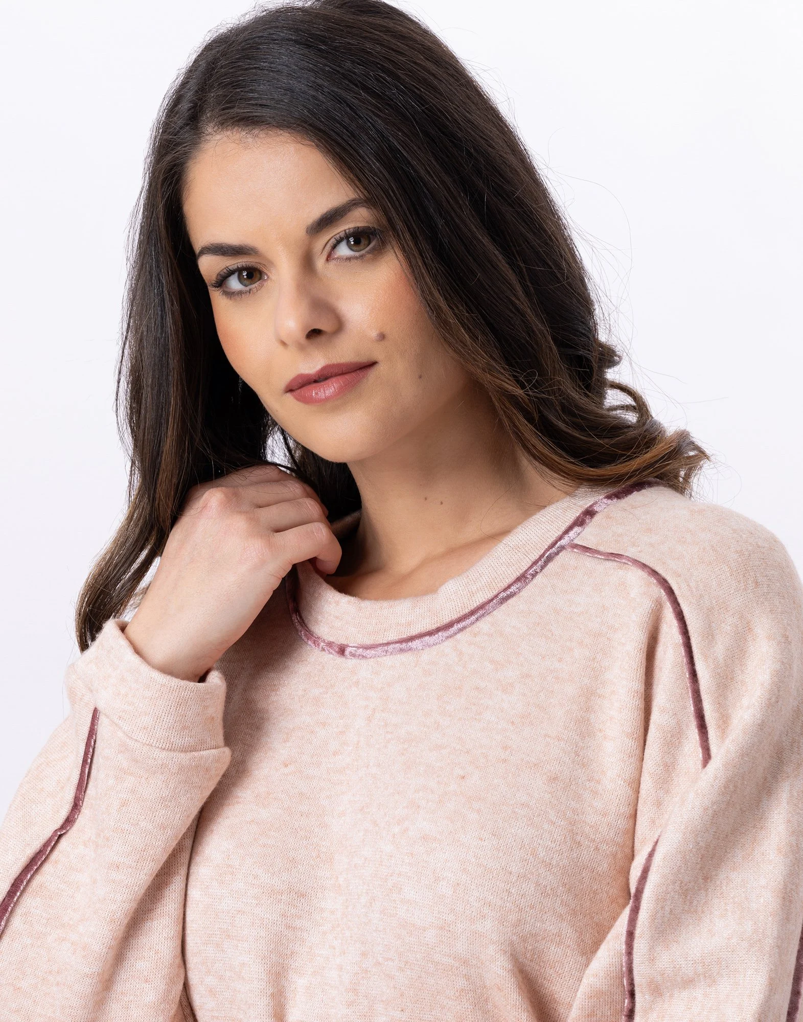 ALPAGA 830 - Sweat en maille tricot | Beige