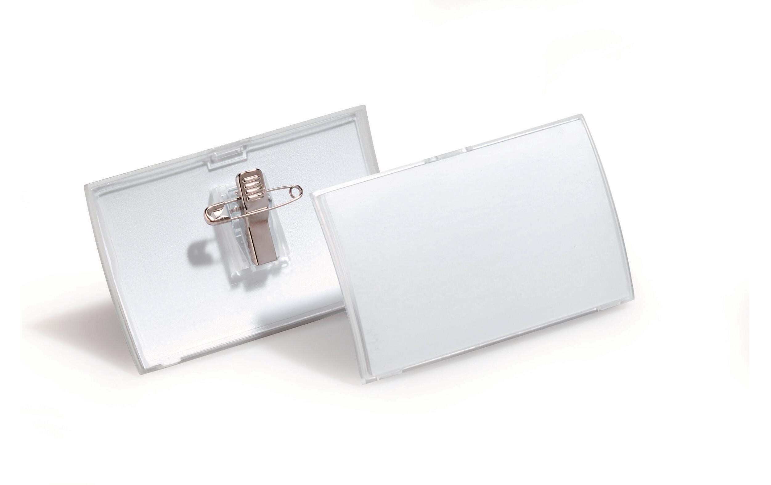 Namensschild mit Clip Click Fold 54 x 90 mm, 25 StückNamensschilder, 25 Stück