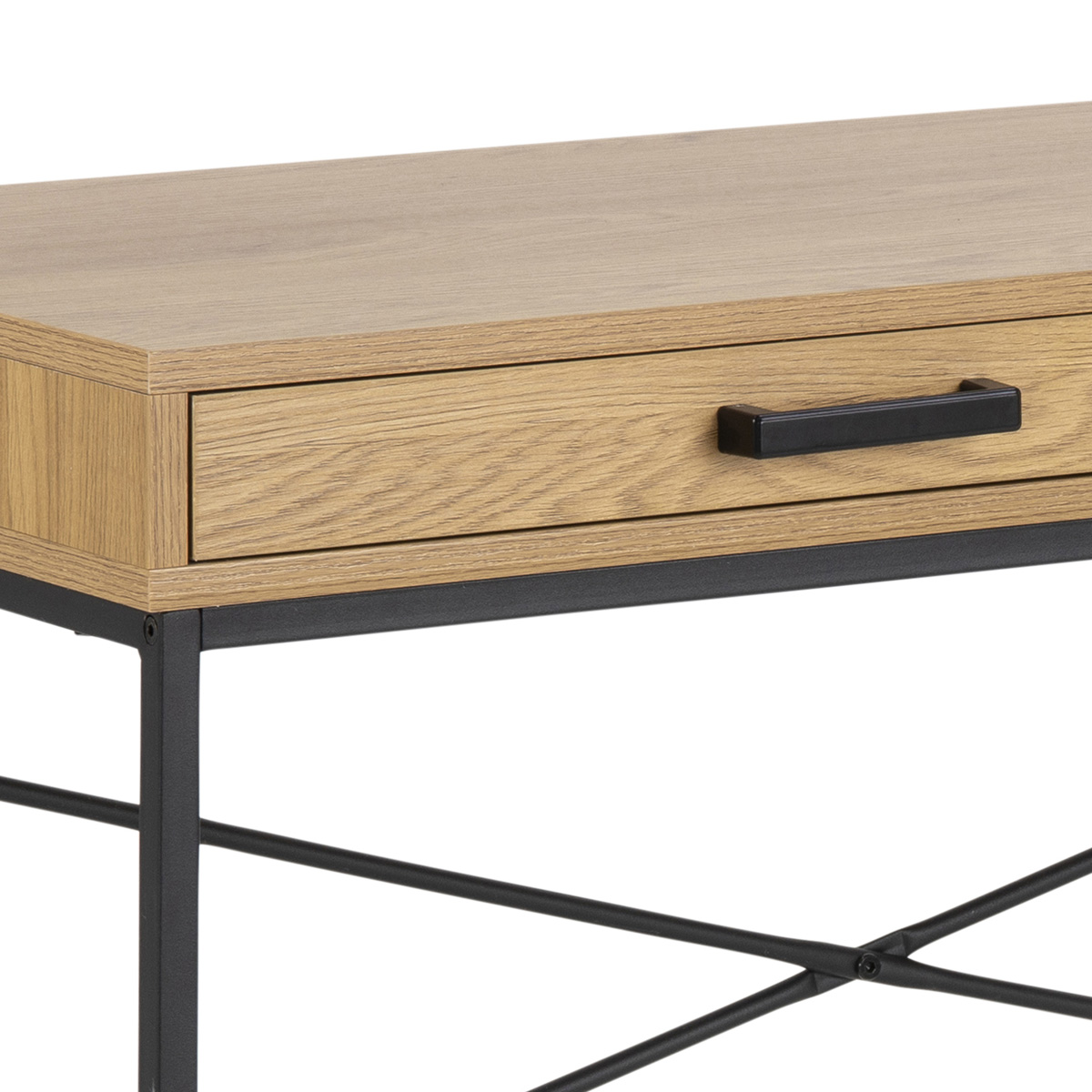 Houten bureau Vic - met opbergvak Naturel