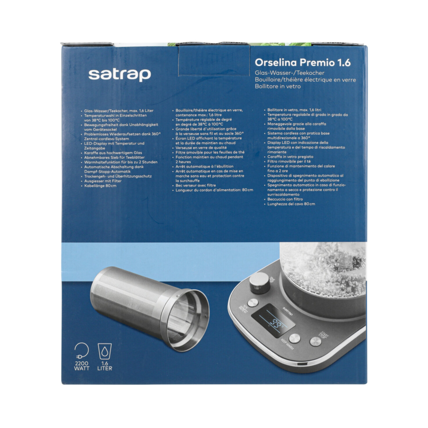 satrap Wasserkocher Orselina Premio 1.6