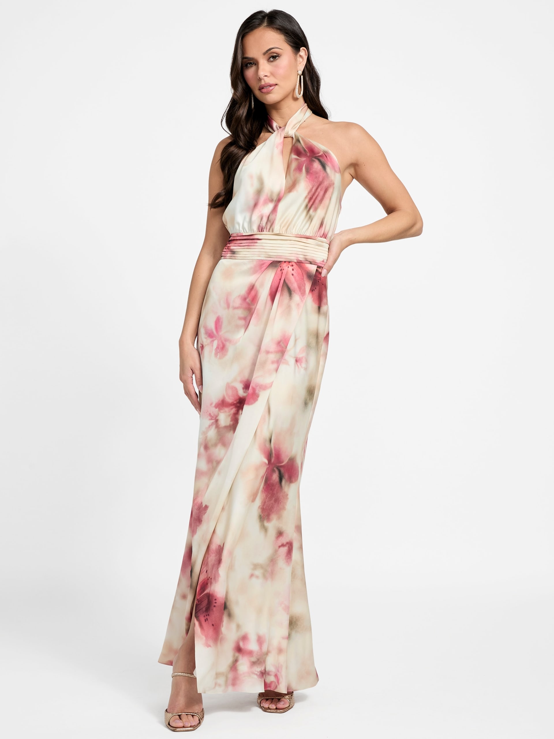 Vestido longo estampado Bianca