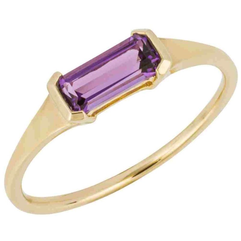 Bague améthyste en or 375