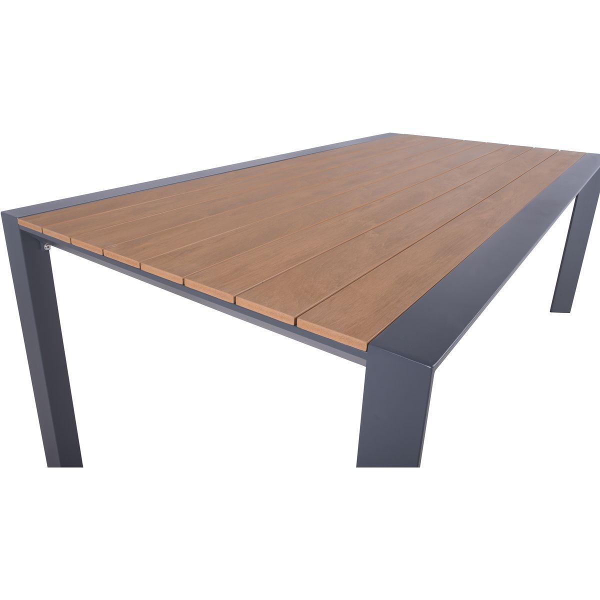 5-teilige Tischgruppe SILEA/TREVISO - anthrazit-braun - Aluminium