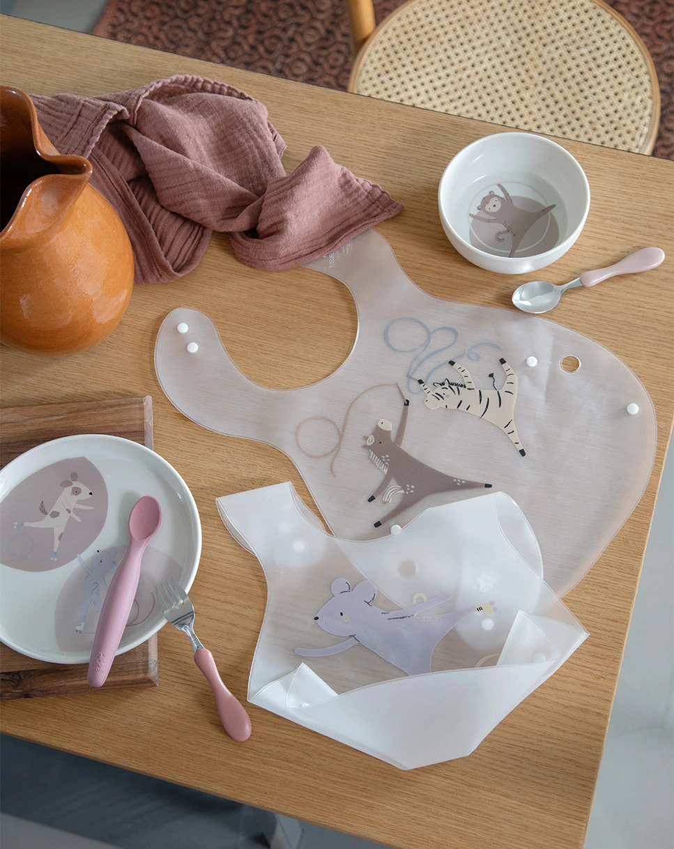 Kunststoff-Lätzchen TEENY TOES 2er-Set in weiß