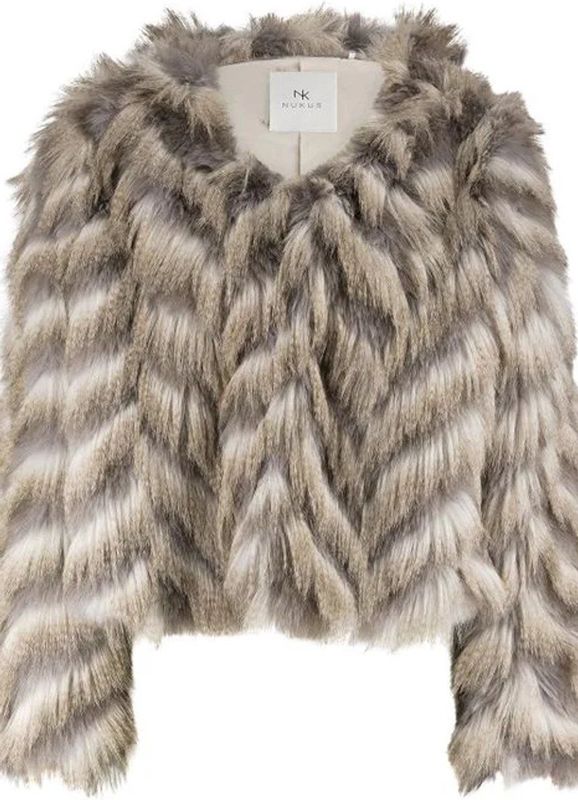 Nukus - NKF13089 - Damesjas - Offwhite/Grey - Zigzag