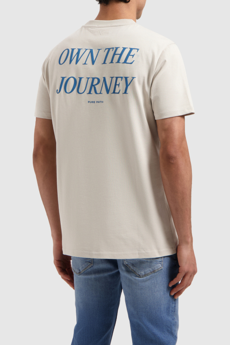 Pure Path beige heren t-shirt