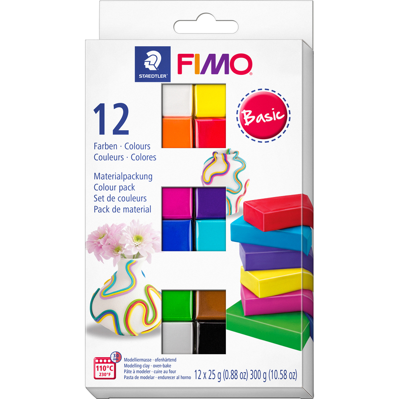 FIMO Modelliermasse soft, Set Basic, 12 x 25g