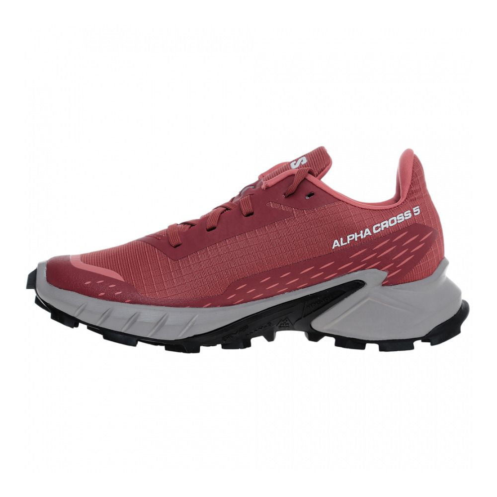 Salomon ALPHACROSS 5 - Chaussures trail Femme cow hide/ashes of roses/faded rose