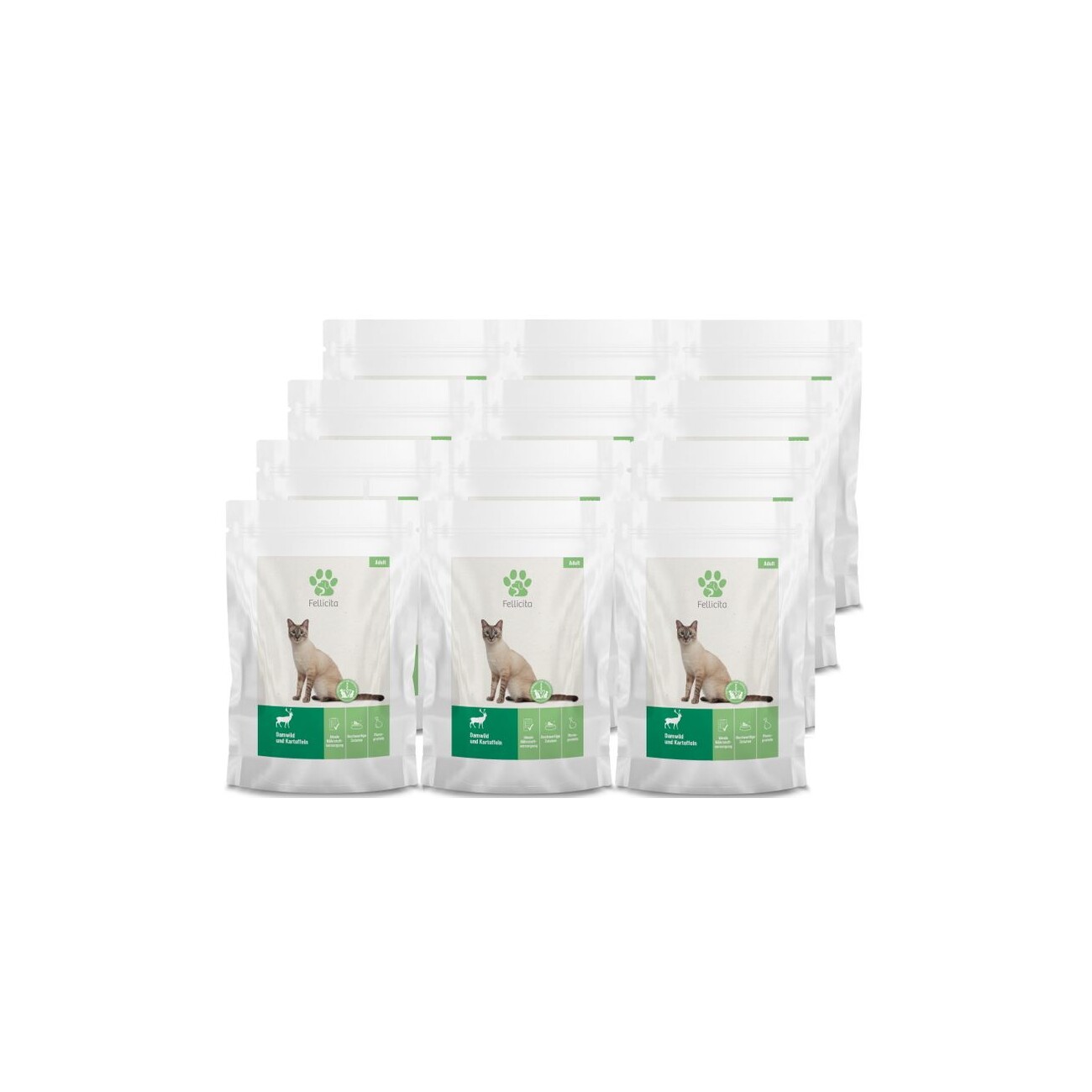 Fellicita Damwild 12x 95 g Frischebeutel