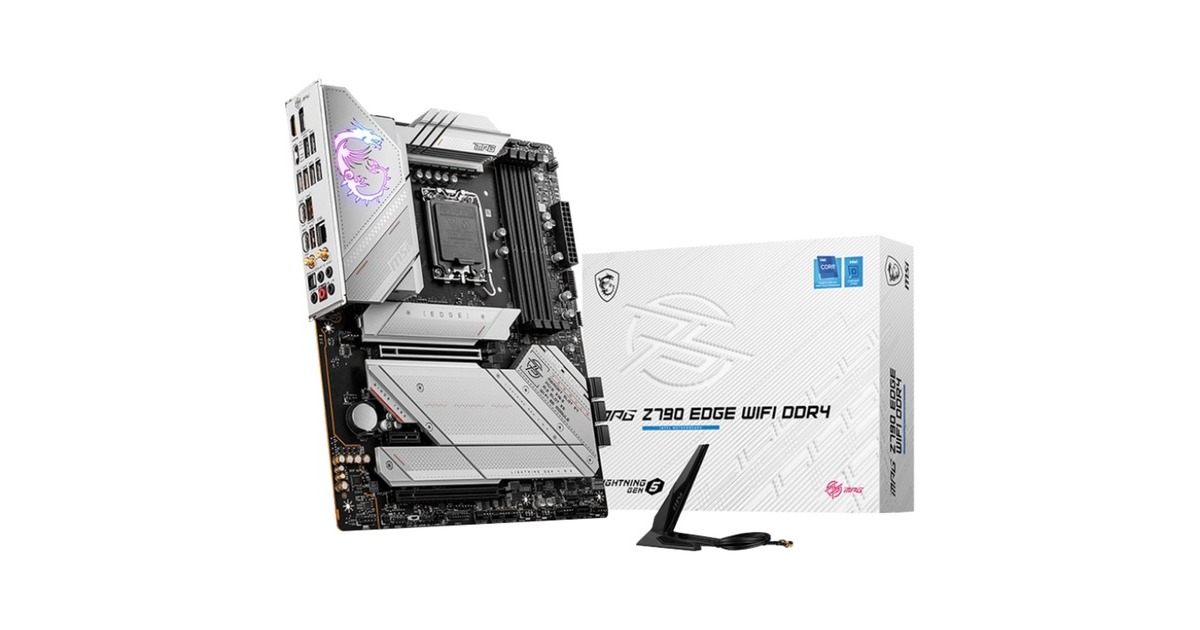 MSIMPG Z790 EDGE WIFI DDR4 socket 1700 moederbord  (RAID, 2.5 Gb-LAN, WLAN, BT, Sound, ATX, Tweedekans)